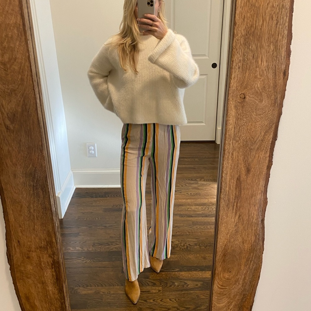 ASTR stripe long flowy pants